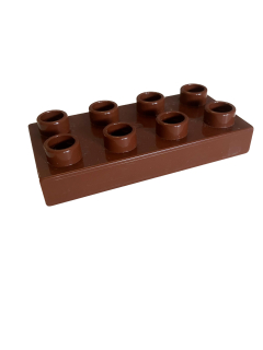 Lego Duplo kostka hnědá 4x2 úzká